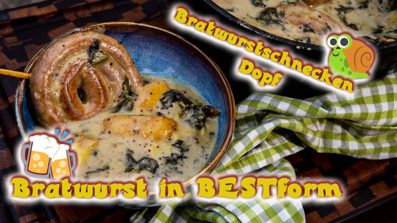😜 Super Amtliche BRATWURSTSCHNECKEN 🌭 in Senfsauce aus dem Dutch Oven 🥘
