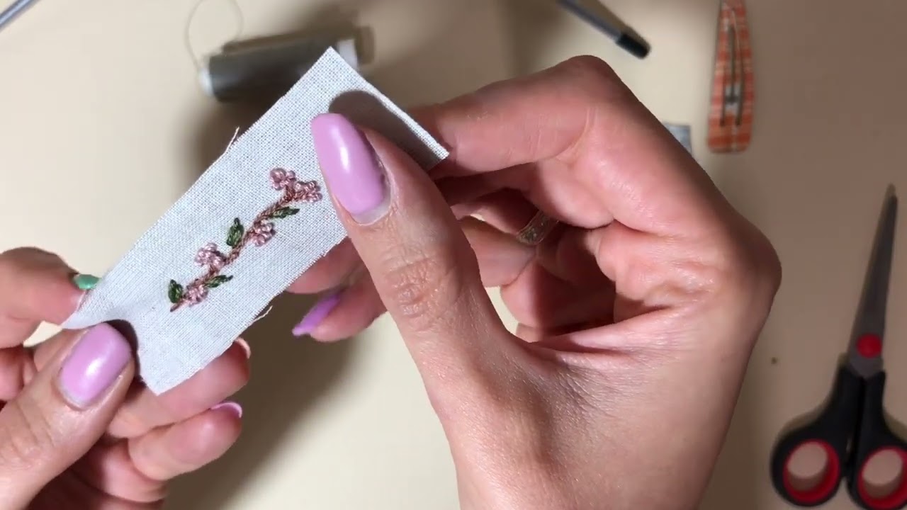 Barrettes with embroidery
