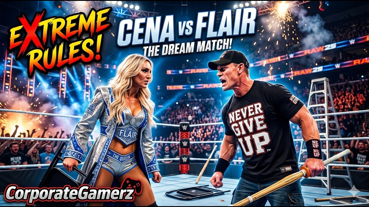 JOHN CENA vs CHARLOTTE FLAIR – EXTREME RULES MATCH! 🔥 WWE 2K25 Gameplay