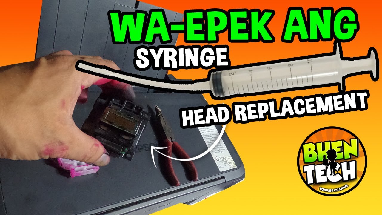 Nawalan ng  print nag head clean hinigop ng Syringe,  kahit mag cleaning solution ayaw parin.