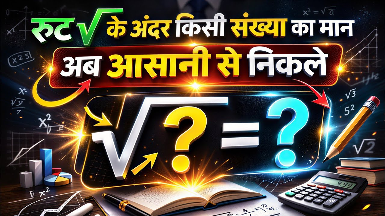 √  के अंदर की संख्या को निकालना सीखें | रूट के अंदर की संख्या कैसे निकालें | Square Root Easy Trick