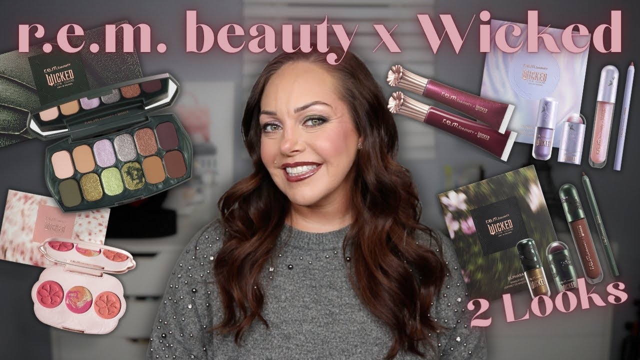 Обзор коллекции r.e.m. beauty x Wicked 🌙 | Образцы + 2 полных образа макияжа!