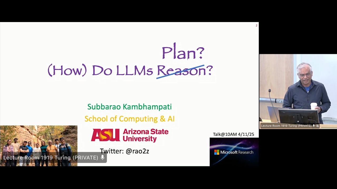 (How) Do LLMs Reason/Plan? (Talk given at Microsoft Research; 4/11/25)