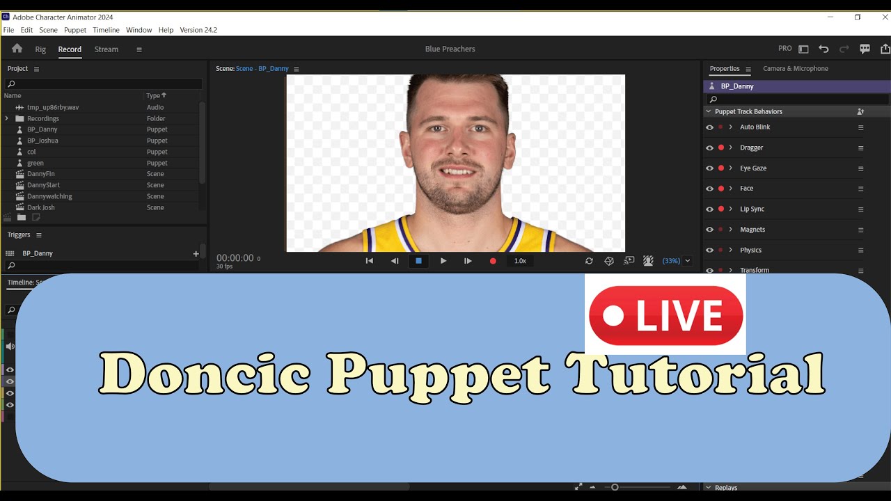 How to Create NBA Doncic Adobe Ch puppet
