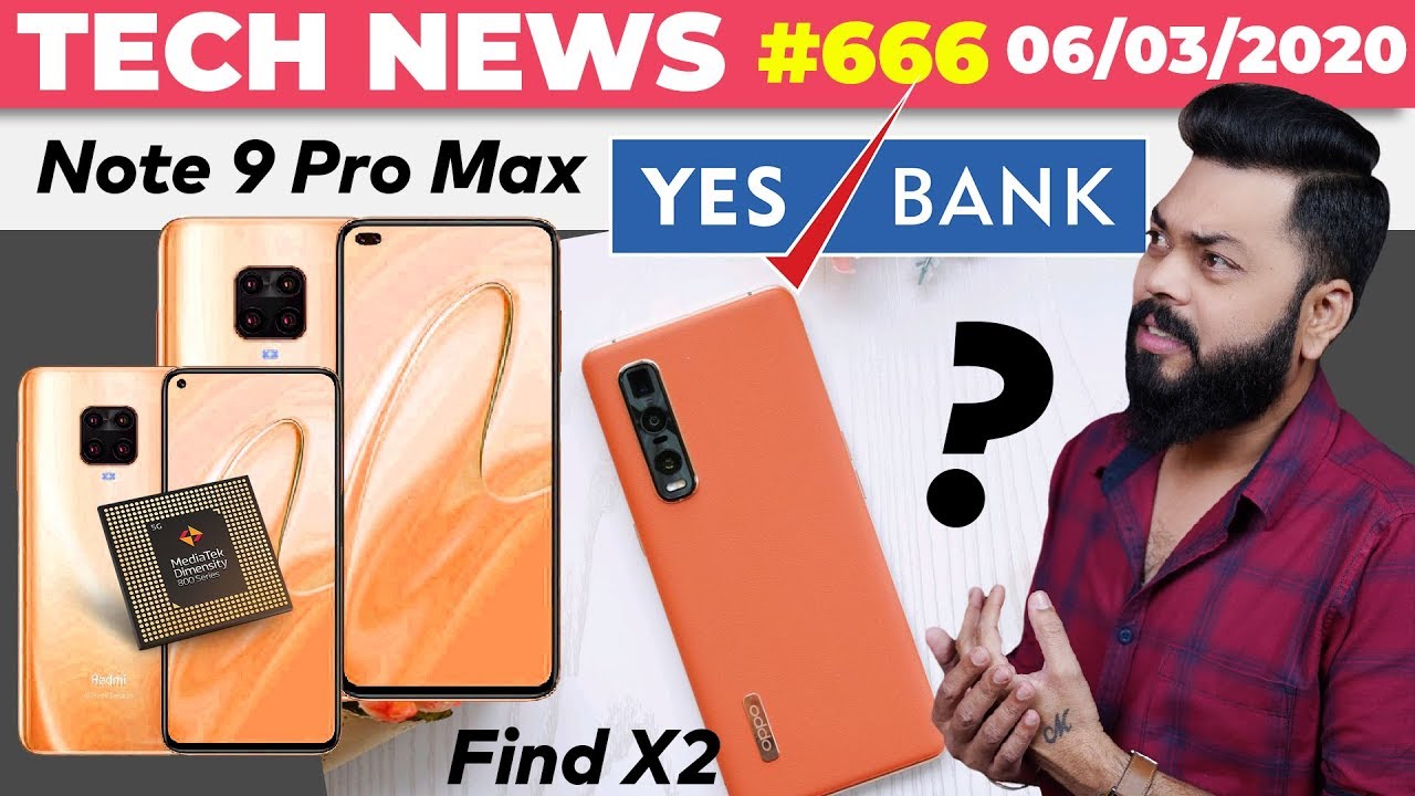 Redmi Note 9 Pro On Dimensity 800, Note 9 Pro MAX Coming,OPPO Find X2 India Launch,YES Bank❎-#TTN666