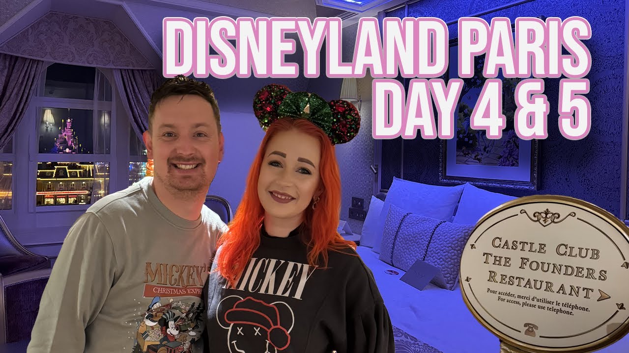 Disneyland Paris Christmas Vlog Day 4 & 5. Disneyland Hotel Castle Club Park View Room