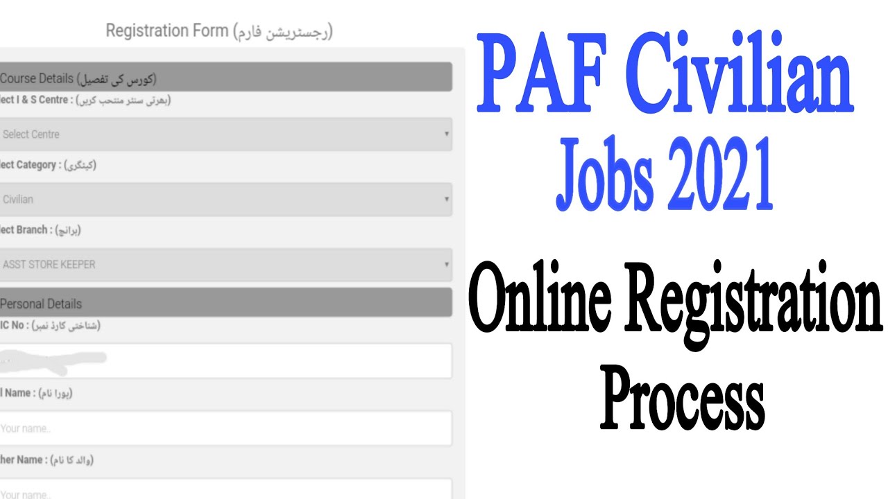 How to Apply for PAF Civilian Jobs 2021 | PAF Civilian Jobs 2021 Online Registration Process