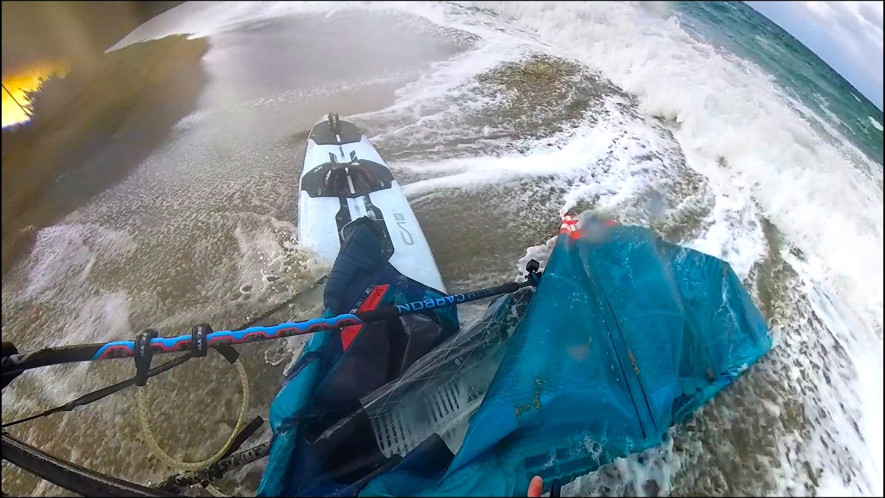 【マストが折れた。】2月7日高浜 ウインドサーフィン　windsurfing