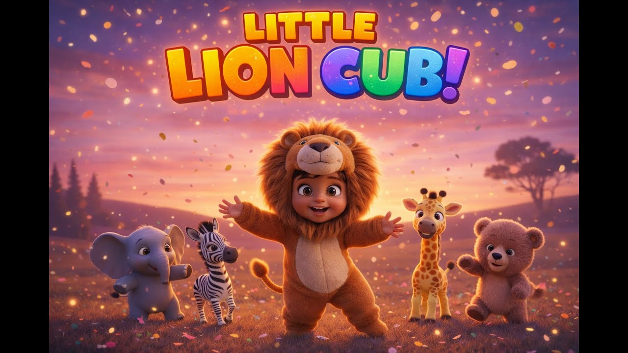 Eenu The Little Lion Cub 🎵  |  Toddler Learning Song | TiniTunes 🎵