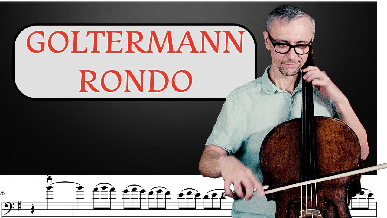 Goltermann Cello Concerto no.4 RONDO in slow tempo with Sheet Music Suzuki Book 5