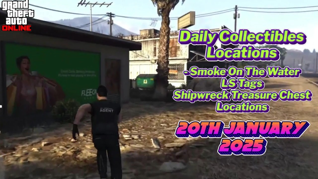 Daily Collectibles Locations  Smoke On The Water, LS Tags and Shipwreck Treasure Chest Today GTA
