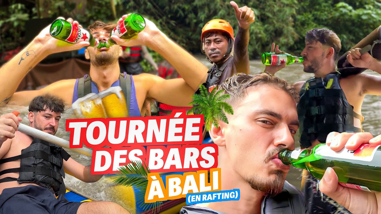DÉGLINGUE RAFTING A BALI : 32 bières en 1h