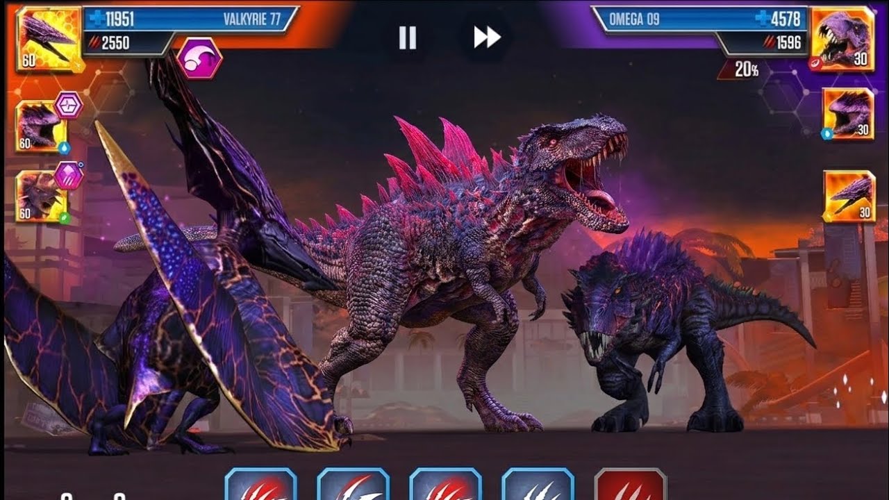 Mortem Rex Arrives at The Boss Arena and Wreaks Havoc on The Battle - Jurassic World The Game 