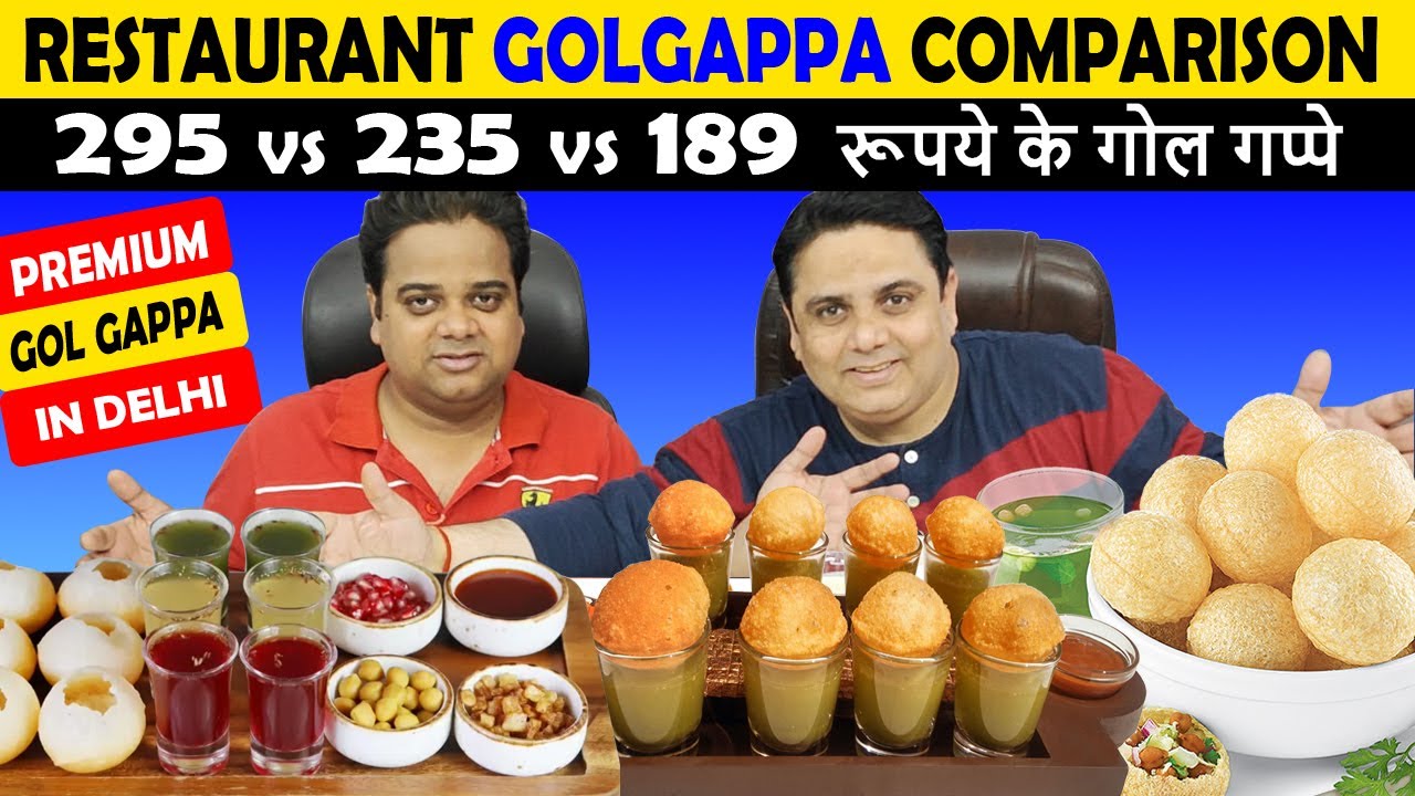 Expensive Gol Gappa Comparison in Delhi ! PaniPuri Comparison Video ! Delhi Street Food ! Food Vlogs