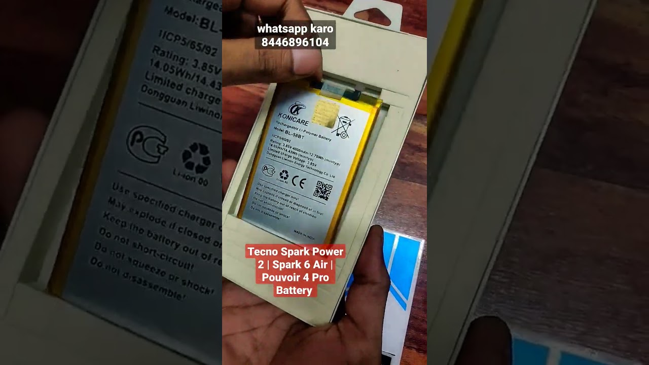 Tecno Pouvoir 4 Pro Mobile Battery | Spark Power 2 Battery | Spark 6 Air Battery | BL-58BT Battery