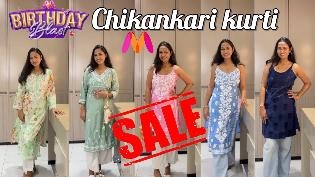 Myntra Birthday Sale Finds 💖 Beautiful Chikankari Kurtis Under Budget | 
