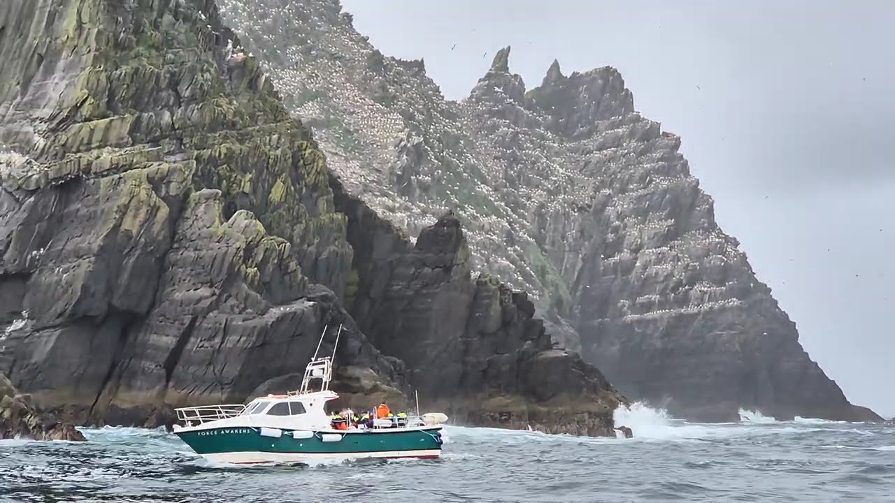 Little Skellig, a small steep rocky island off Ireland's coast, is a bird paradise