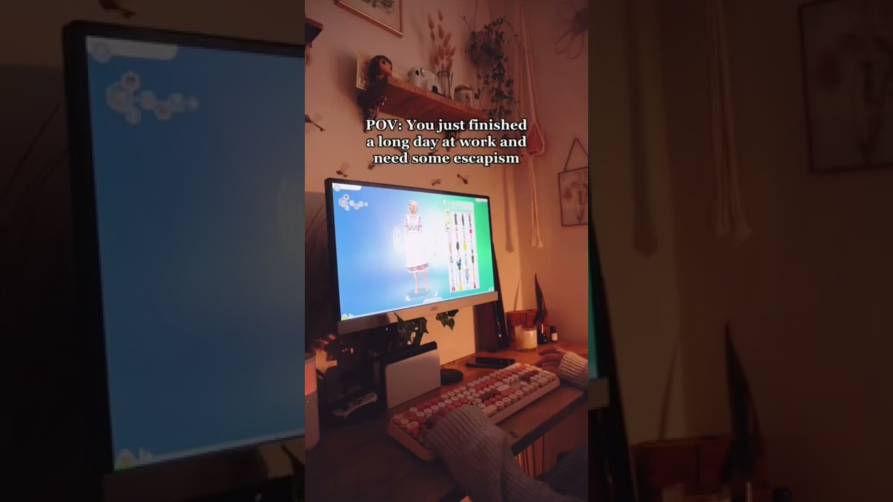 Playing the sims is needed after a stressful day #shorts #sims4 #cozy #gaming #cozygames
