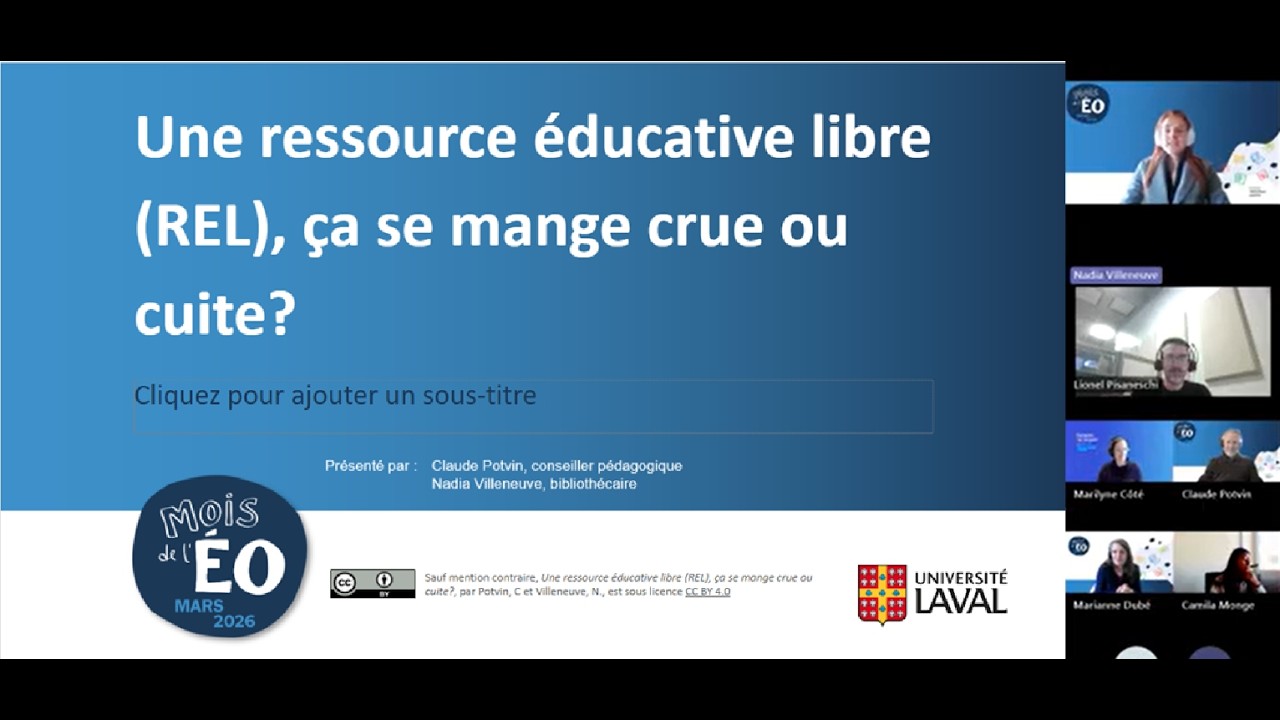 Une ressource éducative libre REL, ça se mange crue ou cuite