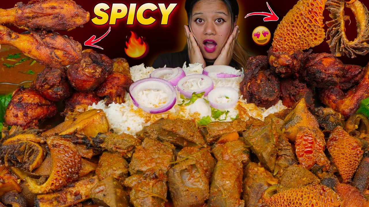 Buff Liver Recipe + Mukbang || Spicy 10 Chicken Leg Pieces with Buff Innards & Liver Feast 🔥🍗