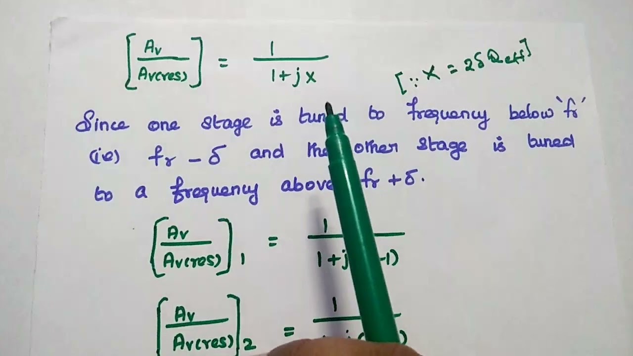 Stagger Tuned Amplifier and Its Derivation