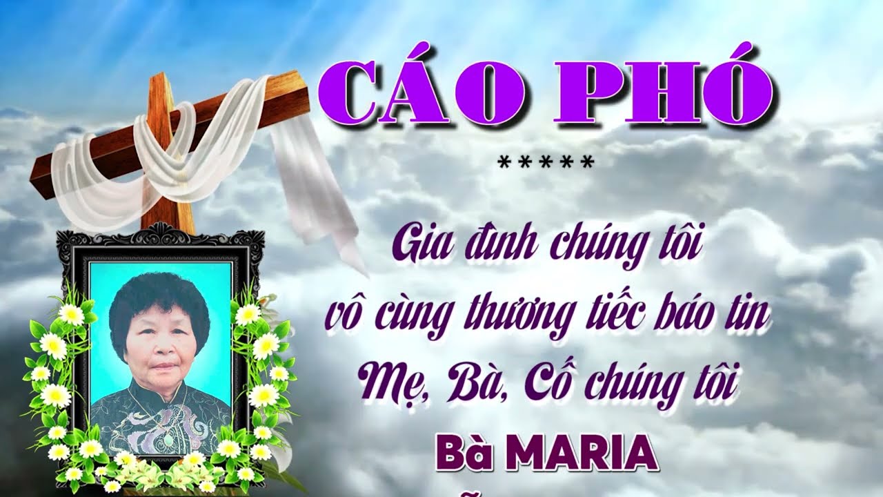 Lễ tang cu ba Maria Nguyen Thi Thom
