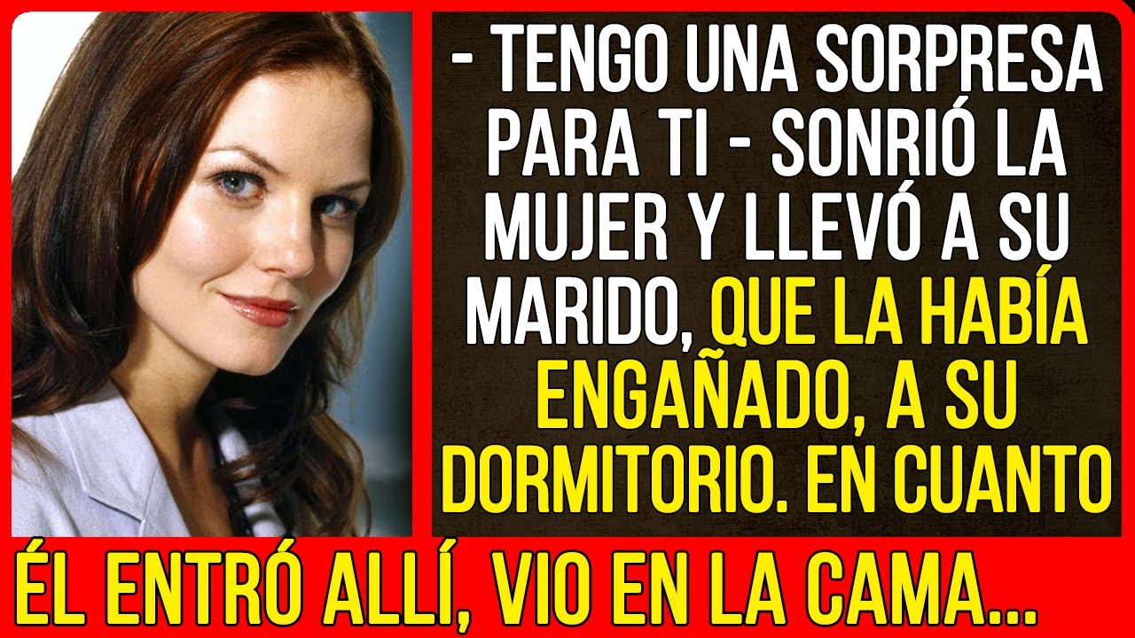 - Tengo una sorpresa para ti -sonrió la mujer y llevó a su marido, que...