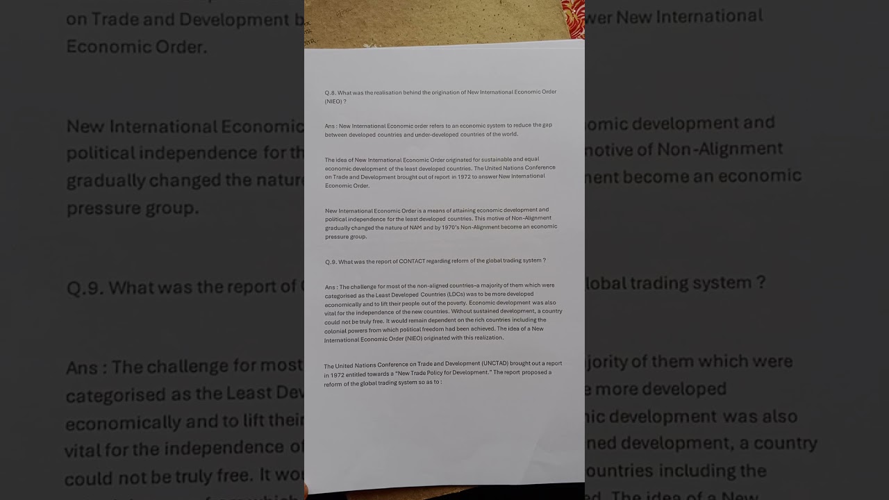Reform of the global trading system