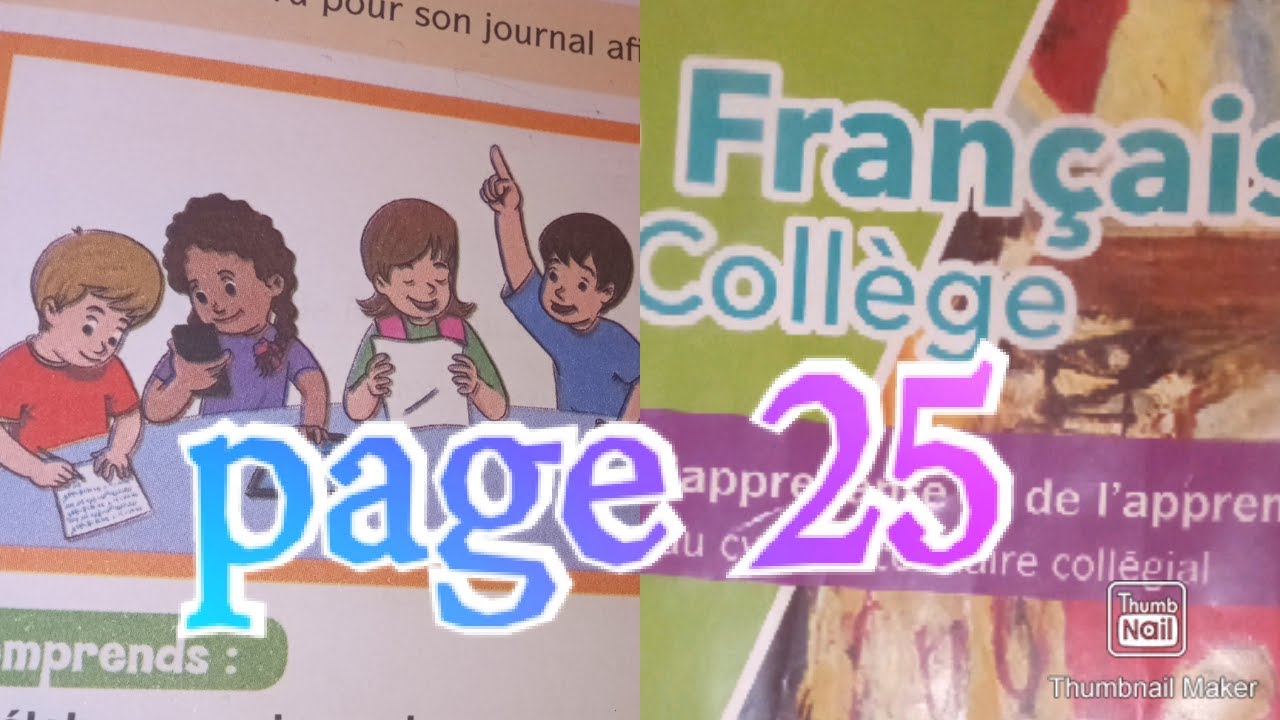 français au collège: page 25 expression oral