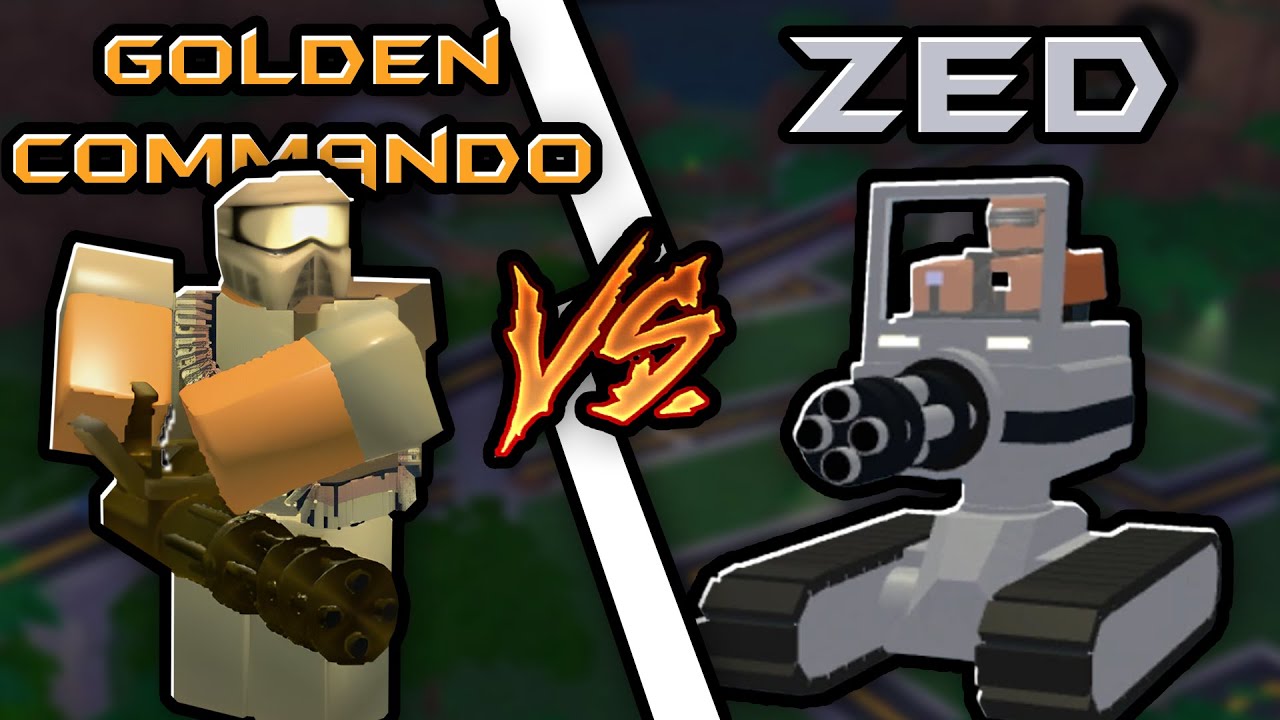 Zed vs. Golden Commando - Roblox Tower Battles