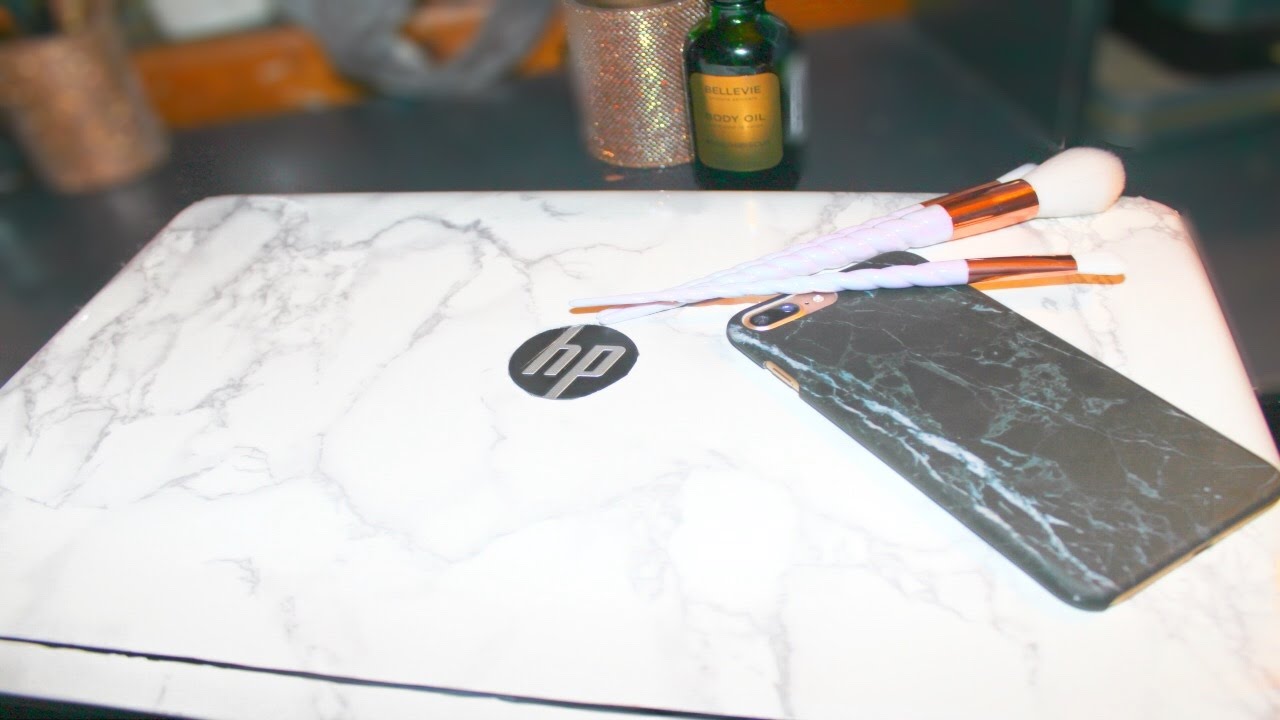DIY Marble Laptop Cover (Non-Macbook) ll AmirahLee