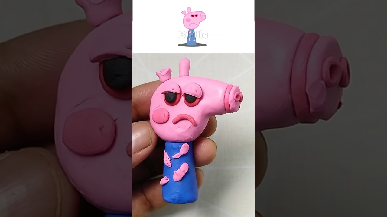 Making Sprunki OC George pig Phase-2 in Clay! #sprunki #incredibox #clay #plasticine @Birdie1
