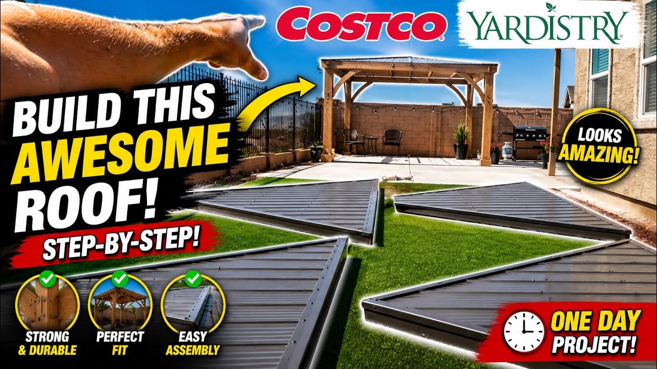 Costco Gazebo review assembly how to build Yardistry roof panel frame