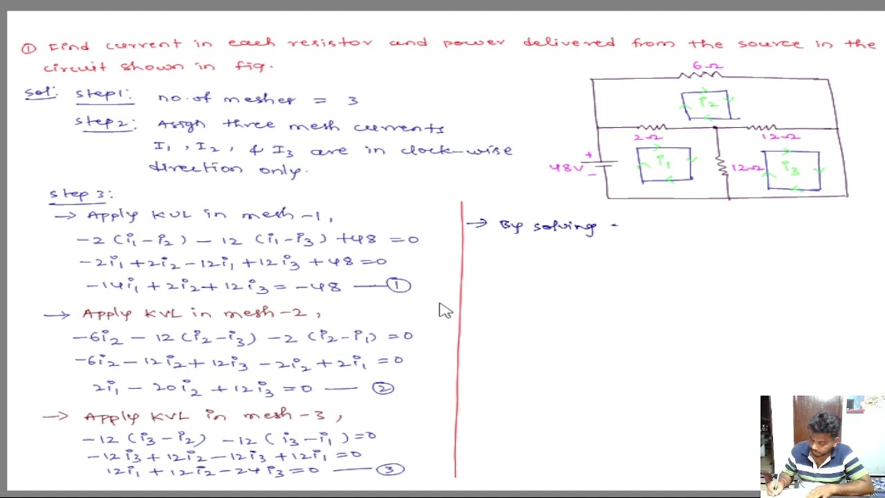 BEE Unit-I |Mesh analysis problem-I | Mesh analysis | Mesh problems