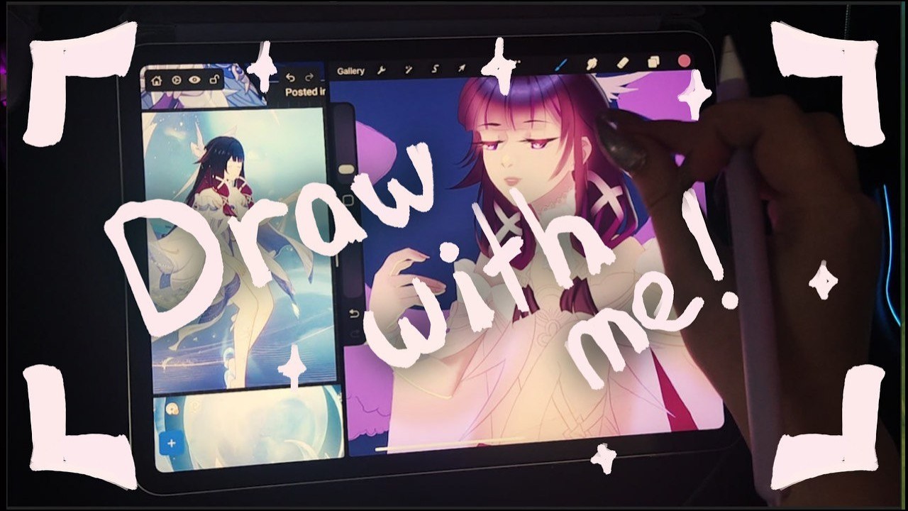Draw with me || Columbina Genshin Impact doodle&lineart