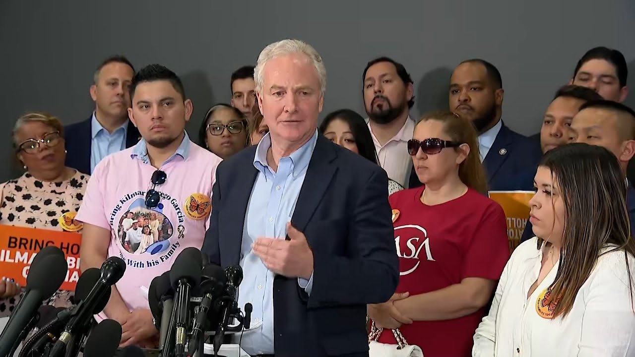 FULL VIDEO: Sen. Chris Van Hollen spoke Friday afternoon from Dulles International Airport
