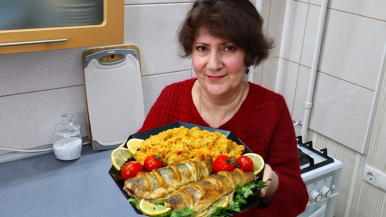🐟ЗОЛОТОЙ ПЛОВ И ЦАРСКАЯ СКУМБРИЯ 😋Два блюда за раз: РЫБА и РИС!