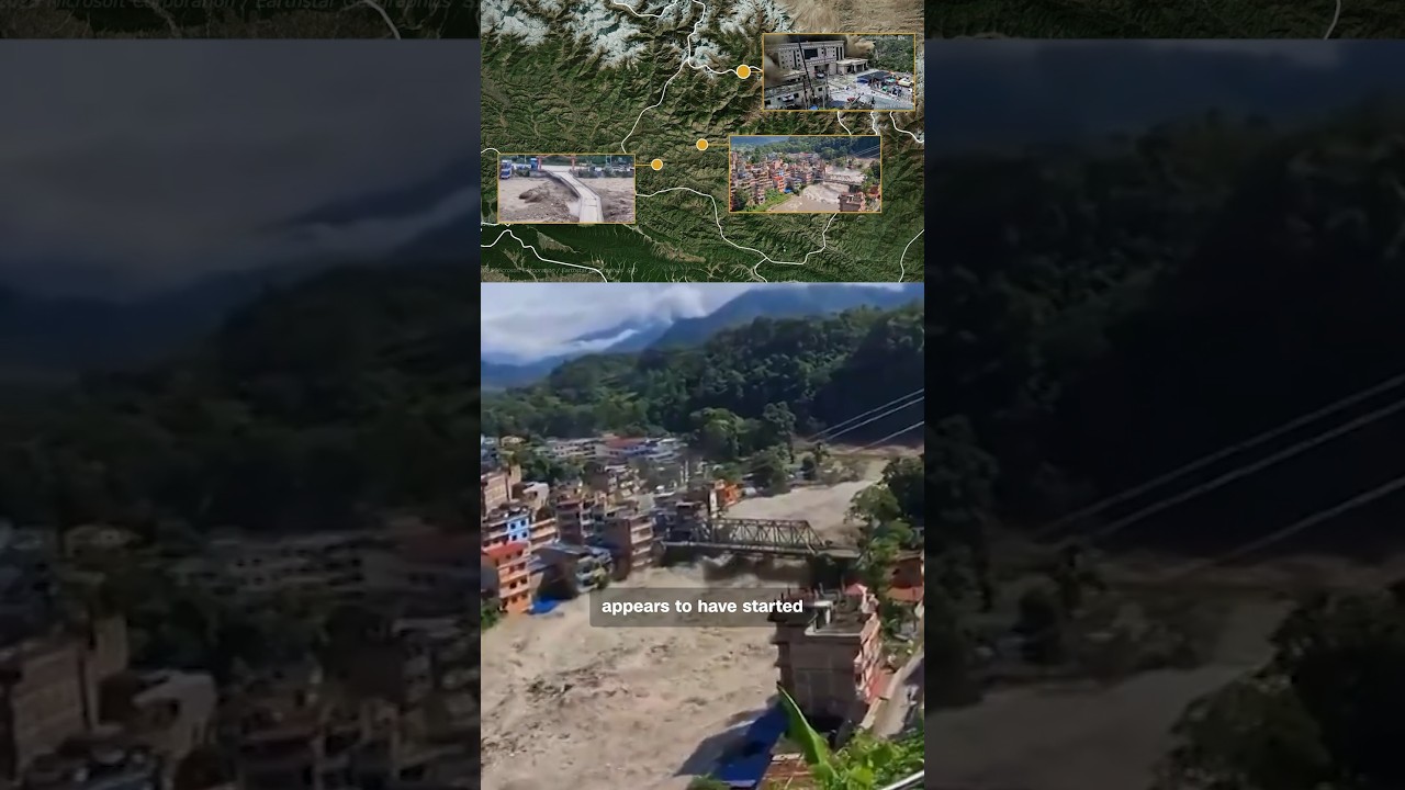 Satellite imagery shows how Nepal floods unfolded