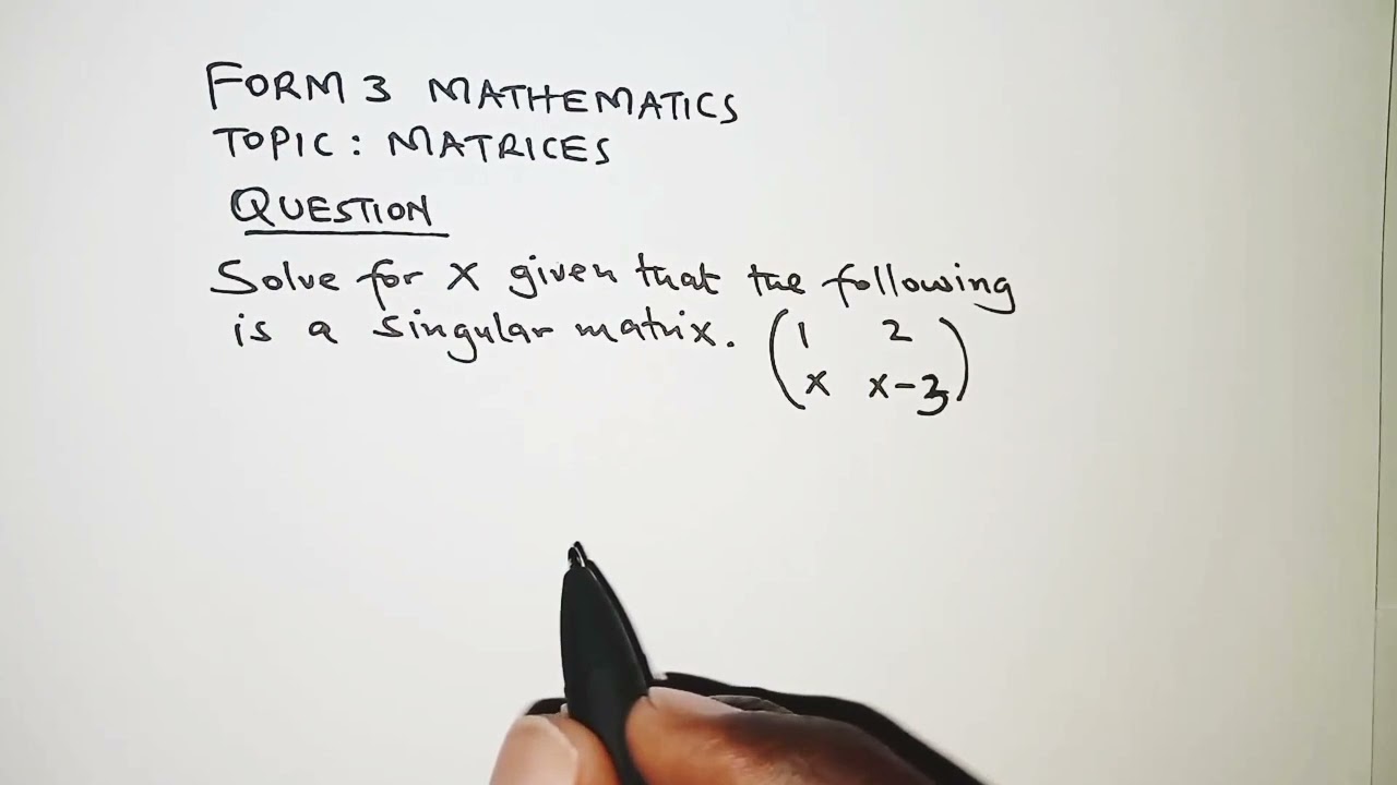 MATRICES||SINGULAR MATRIX||zero inverse