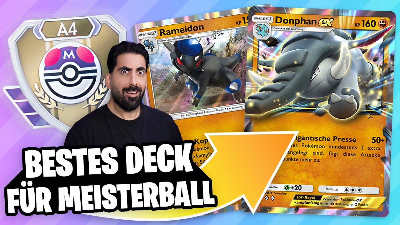 Wie ich EASY Meisterball wurde 🥇 Das BESTE Donphan & Rameidon Deck!