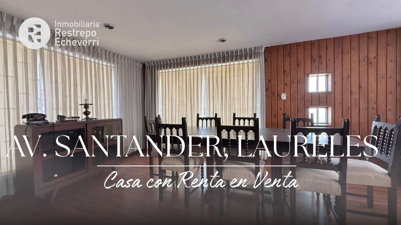 Casa con renta esquinera en venta, Av. Santander, Laureles, Manizales| Restrepo Echeverri