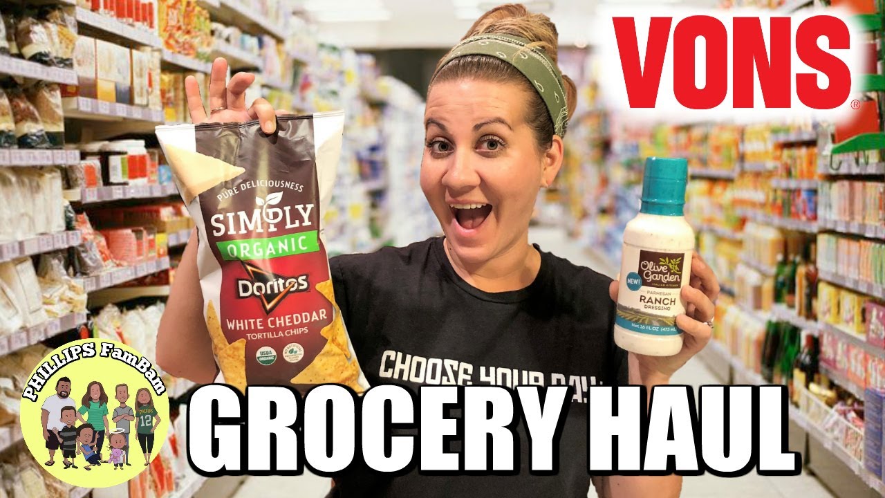 MASSIVE VONS GROCERY HAUL | LATE NIGHT GROCERY SHOPPING for LARGE FAMILY of 7 | PHILLIPS FamBam Haul