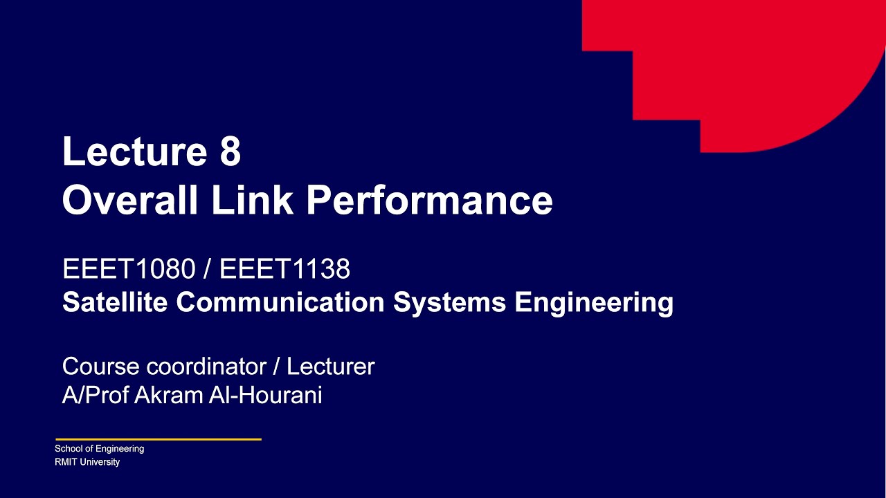 Lecture 8 Overall satellite link performance and amplifier back-off