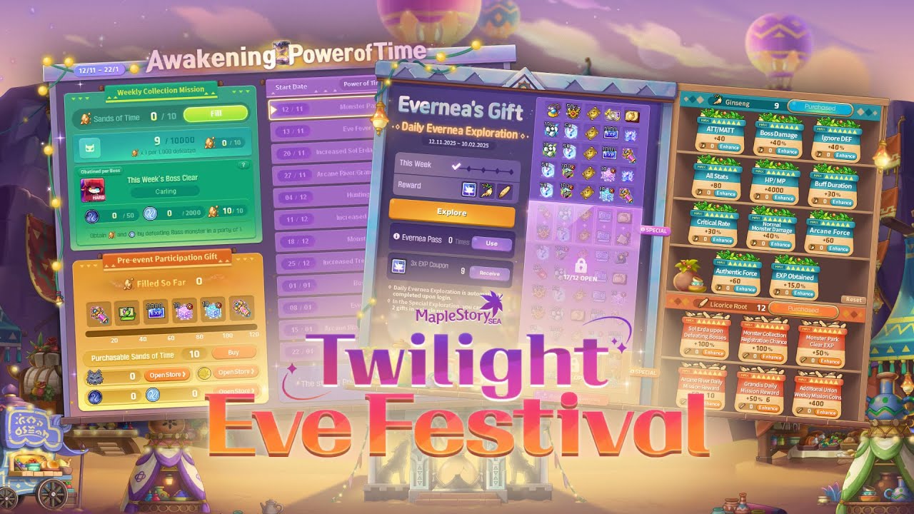 MapleStory Twilight Eve Festival ⏳ Event Guide!