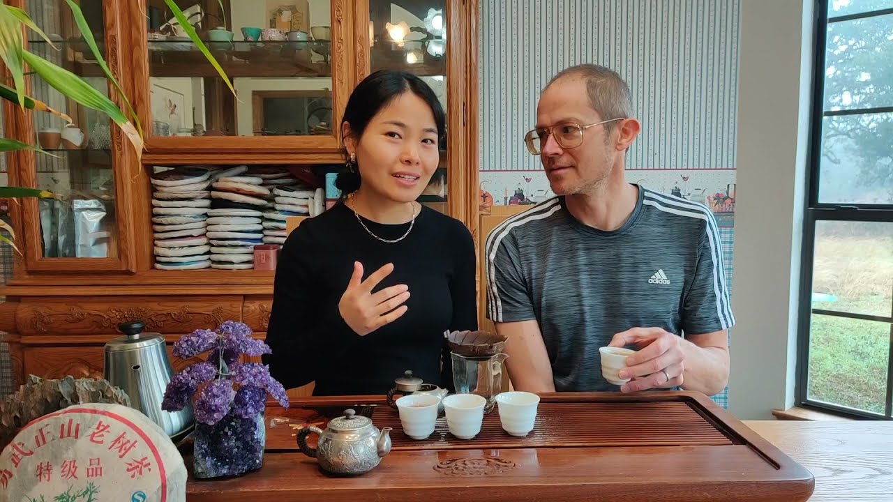 Drinking the 2006 Hong Xuan "Yi Wu Zheng Shan" Raw Pu-erh Tea Cake