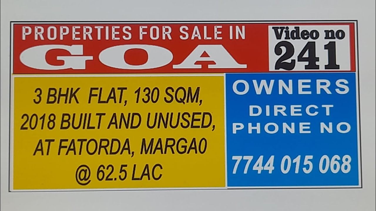 [ SOLD]   3bhk flat for sale at fatorda,  margao goa