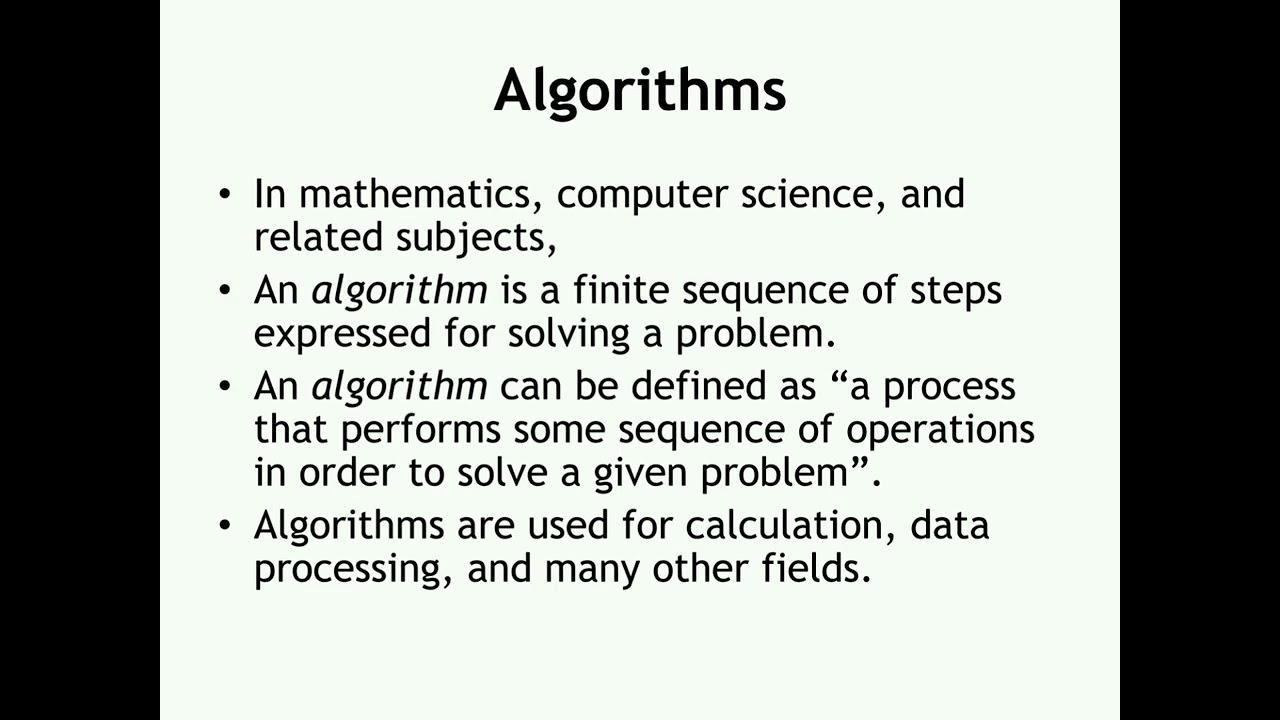 LBS MCA Entrance Exam 2022 Study Material Algorithm