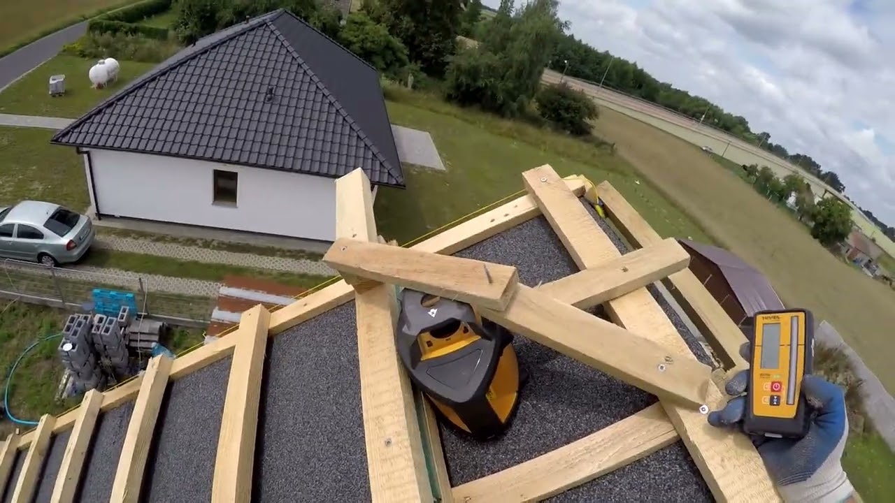 Poziomowanie łat z niwelatorem NIVEL NL520 + wkręty WKSS