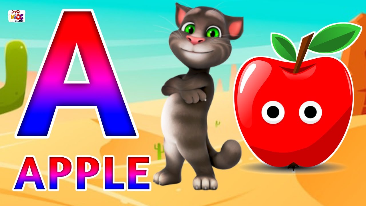 Phonics Song 2 with TWO Words in 3D - A For Apple🍎🍏- ABC Alphabet Songs with Sounds for Children's