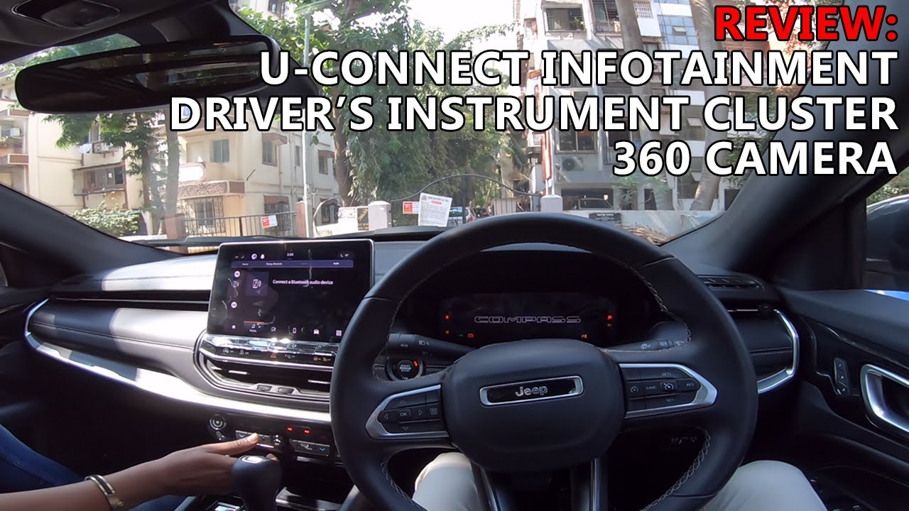 U-Connect & Driver MID Detail Review - Jeep Compass 2021 | 360 Camara | TMG Review